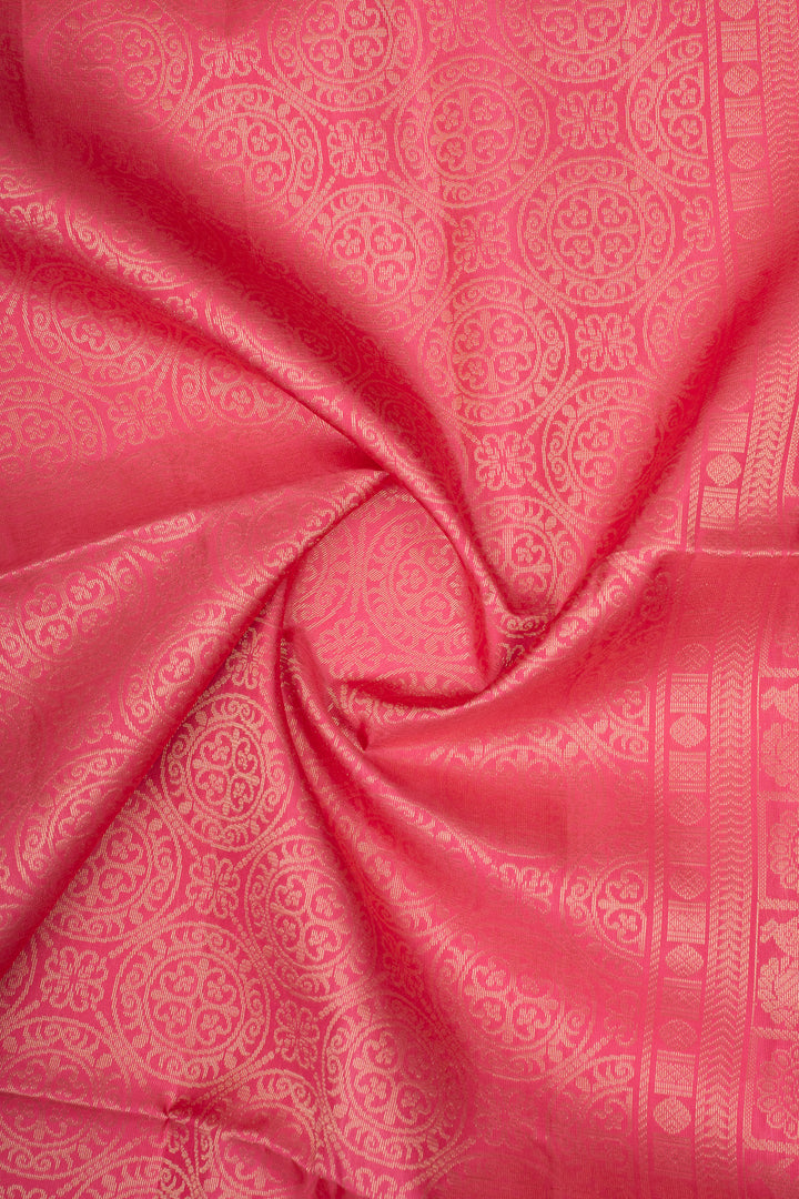 Baby Pink Traditional Pure Soft Silk Saree