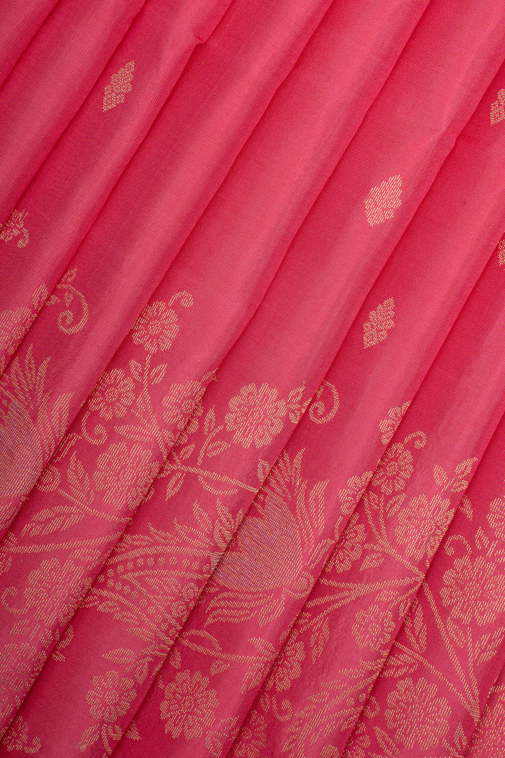 Baby Pink Traditional Pure Soft Silk Saree