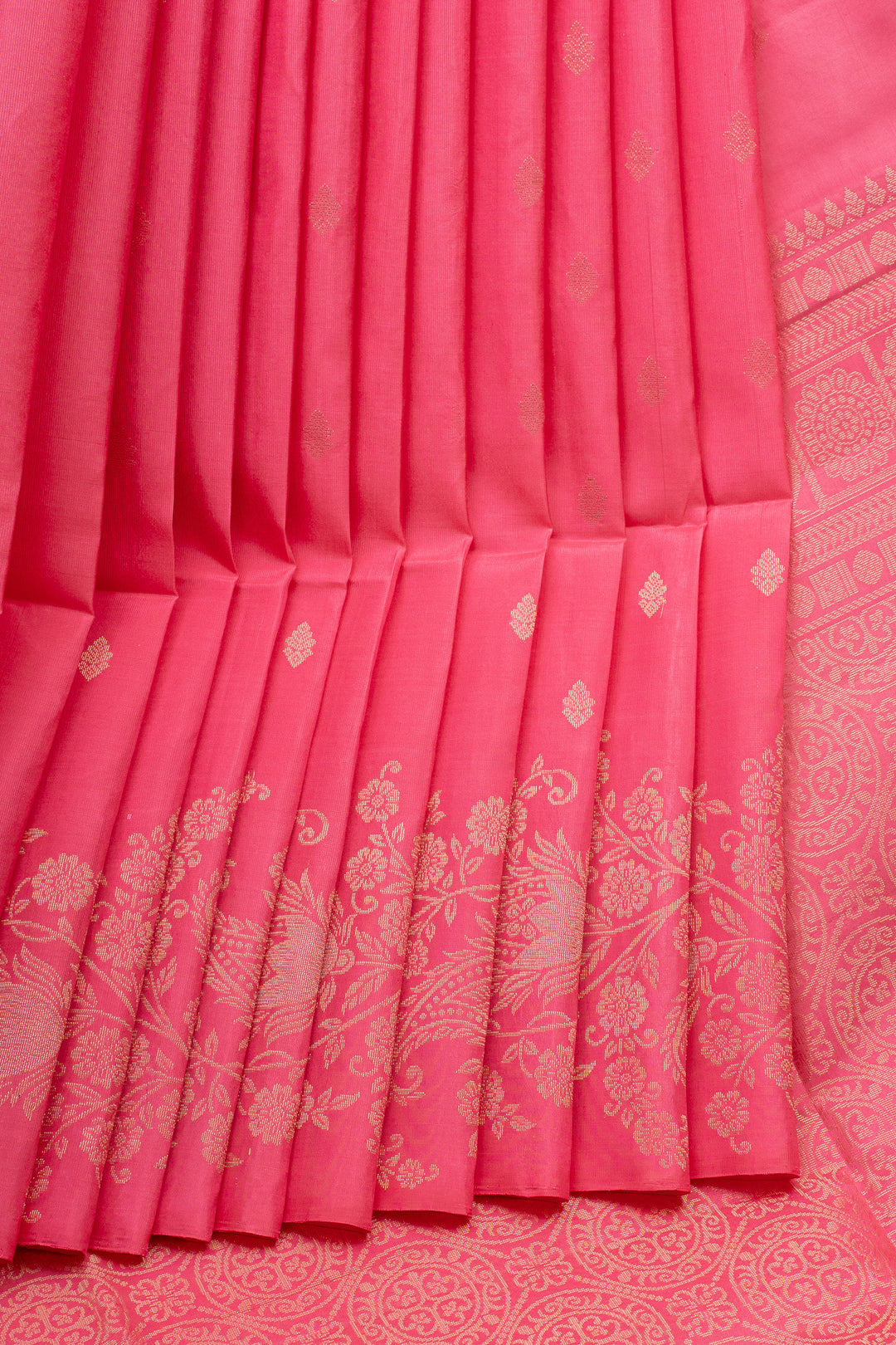 Baby Pink Traditional Pure Soft Silk Saree