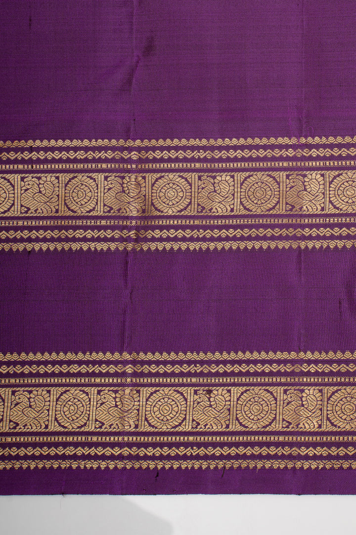 Peacock Blue Traditional Pure Kanchipuram Silk Saree