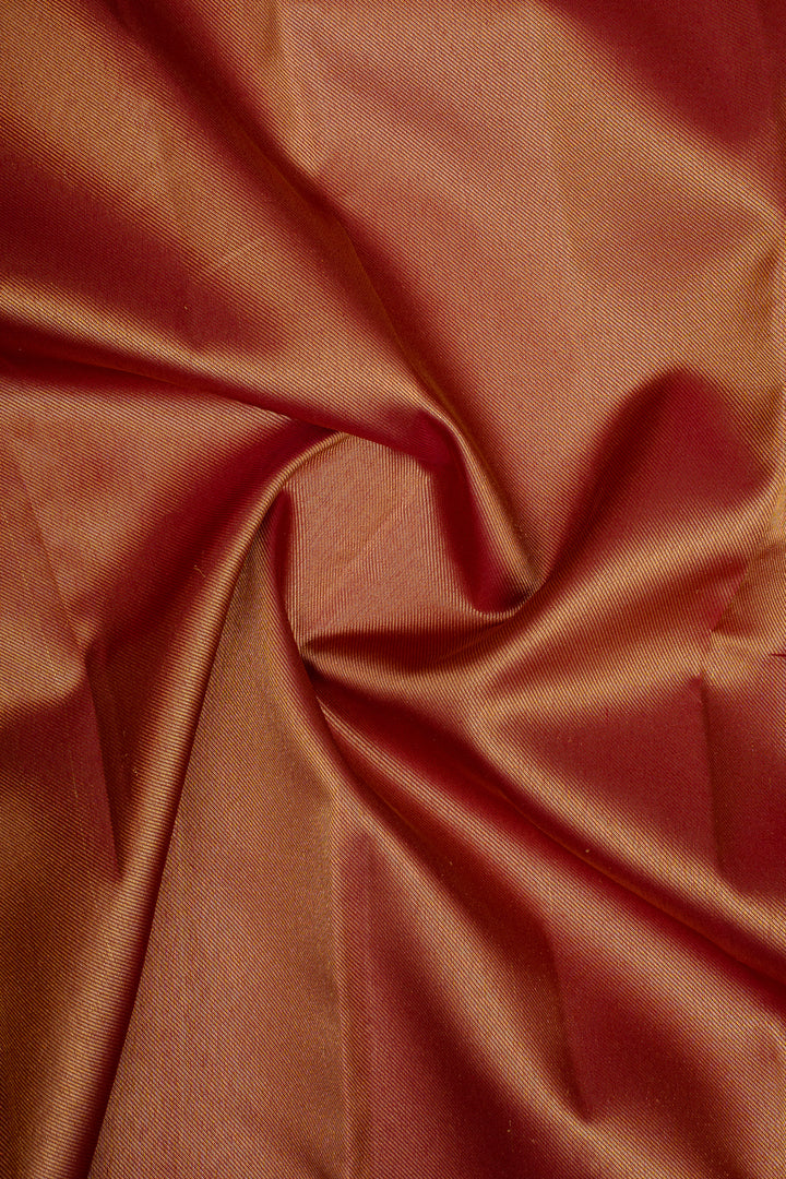 Kumkum Red Temple Brocade Pure Kanchipuram Silk Saree