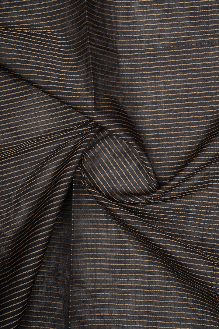 Black Stripes Pure Cotton Saree