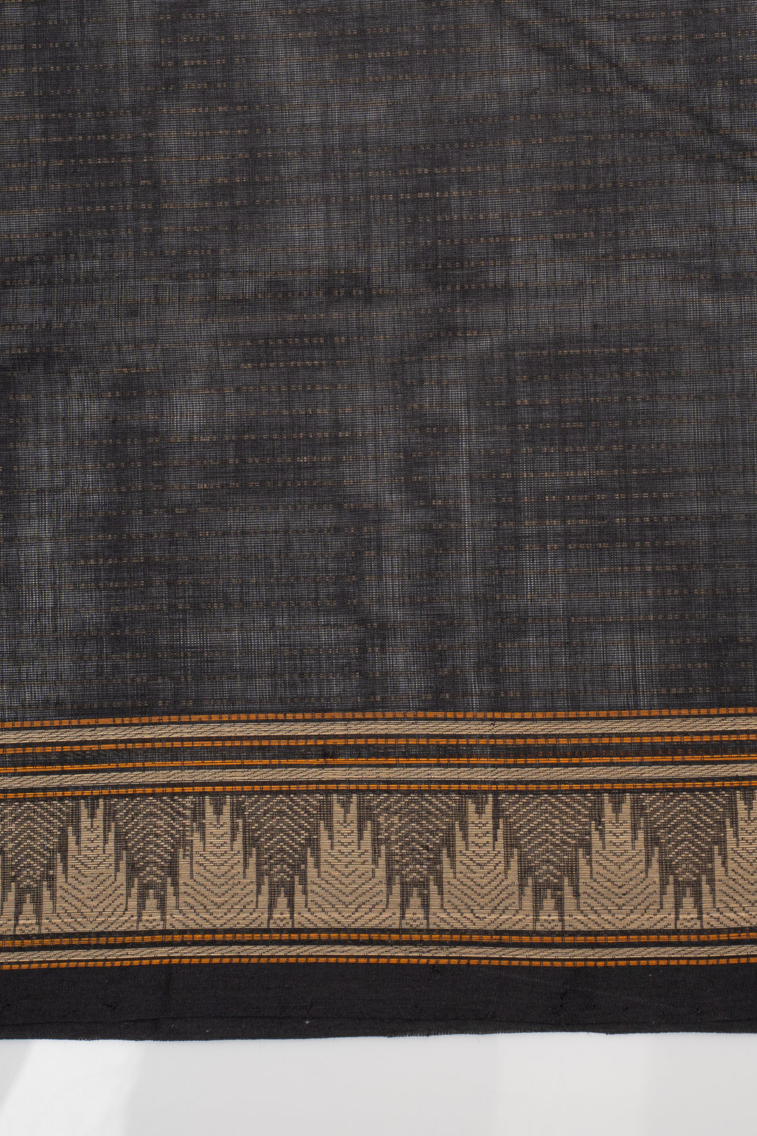 Black Stripes Pure Cotton Saree