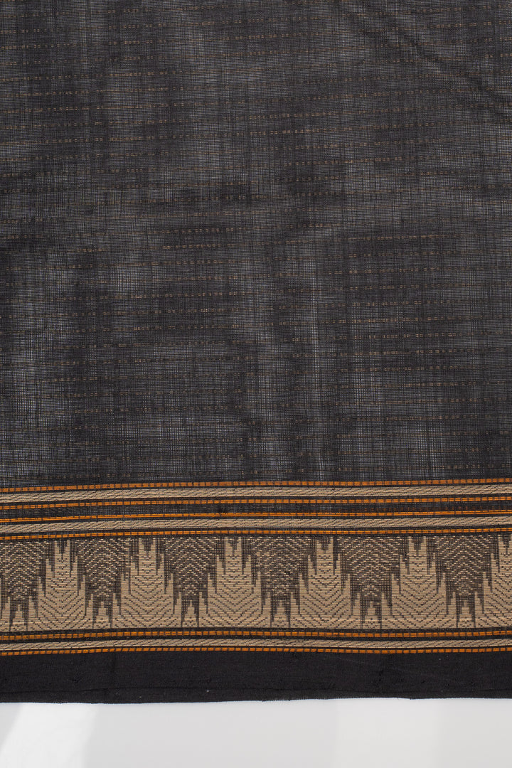 Black Stripes Pure Cotton Saree