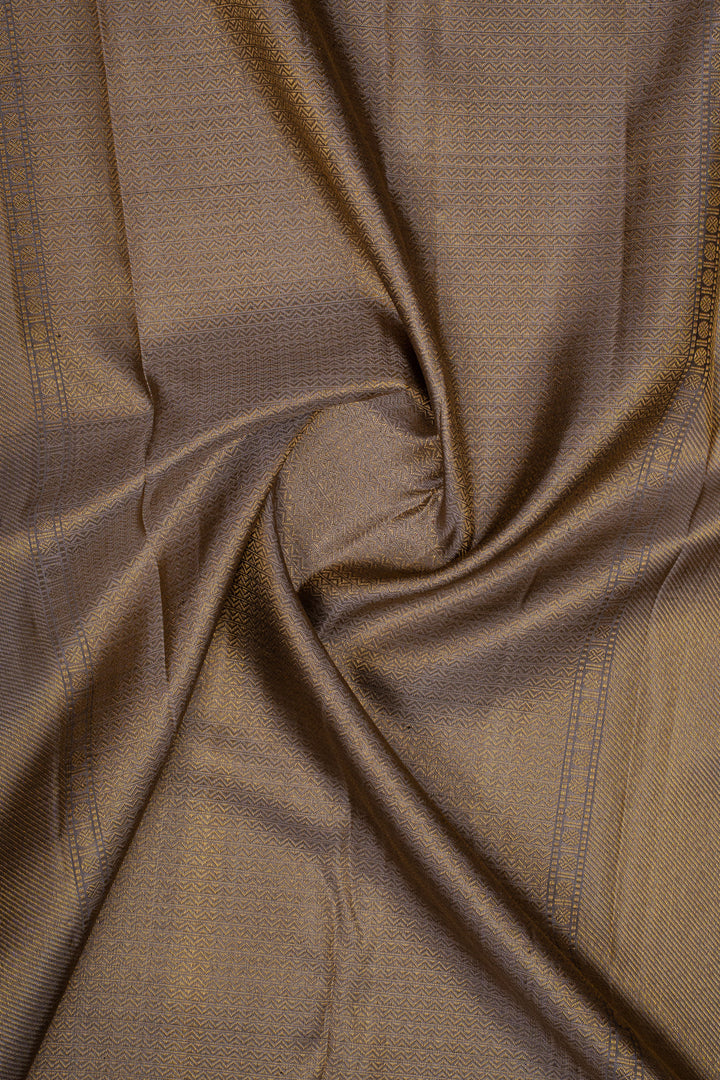 Lilac Beige Shot Colour Pure Kanchipuram Silk Saree