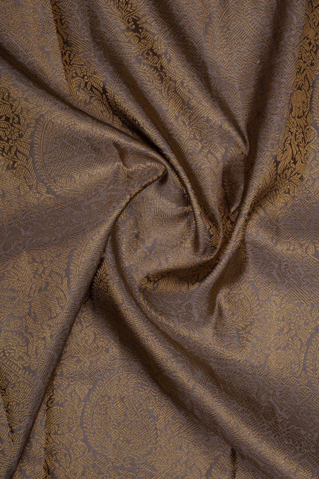 Lilac Beige Shot Colour Pure Kanchipuram Silk Saree