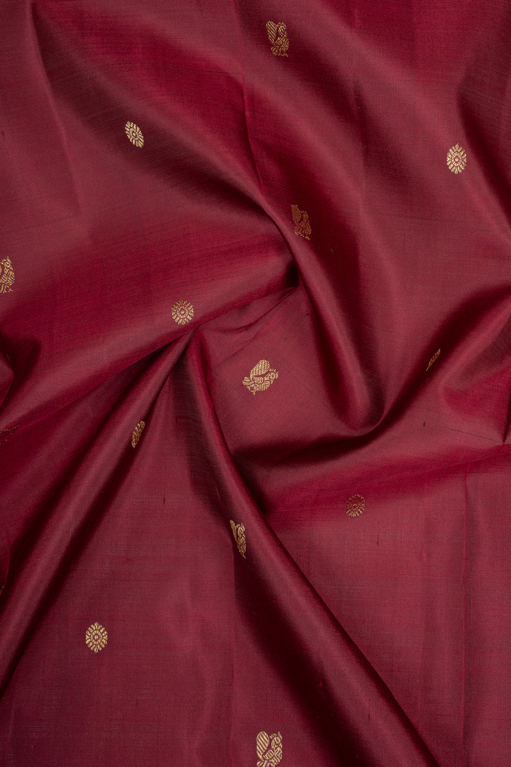 Maroon and Purple Pure Kanchipuram Silk Saree