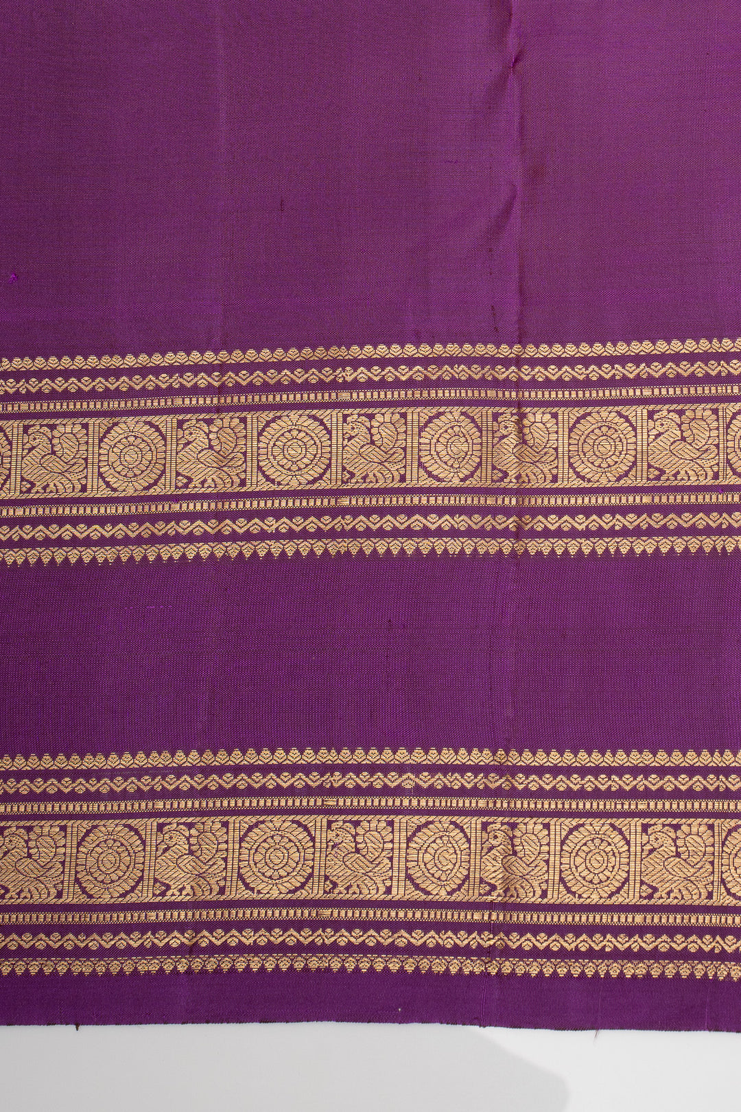 Maroon and Purple Pure Kanchipuram Silk Saree