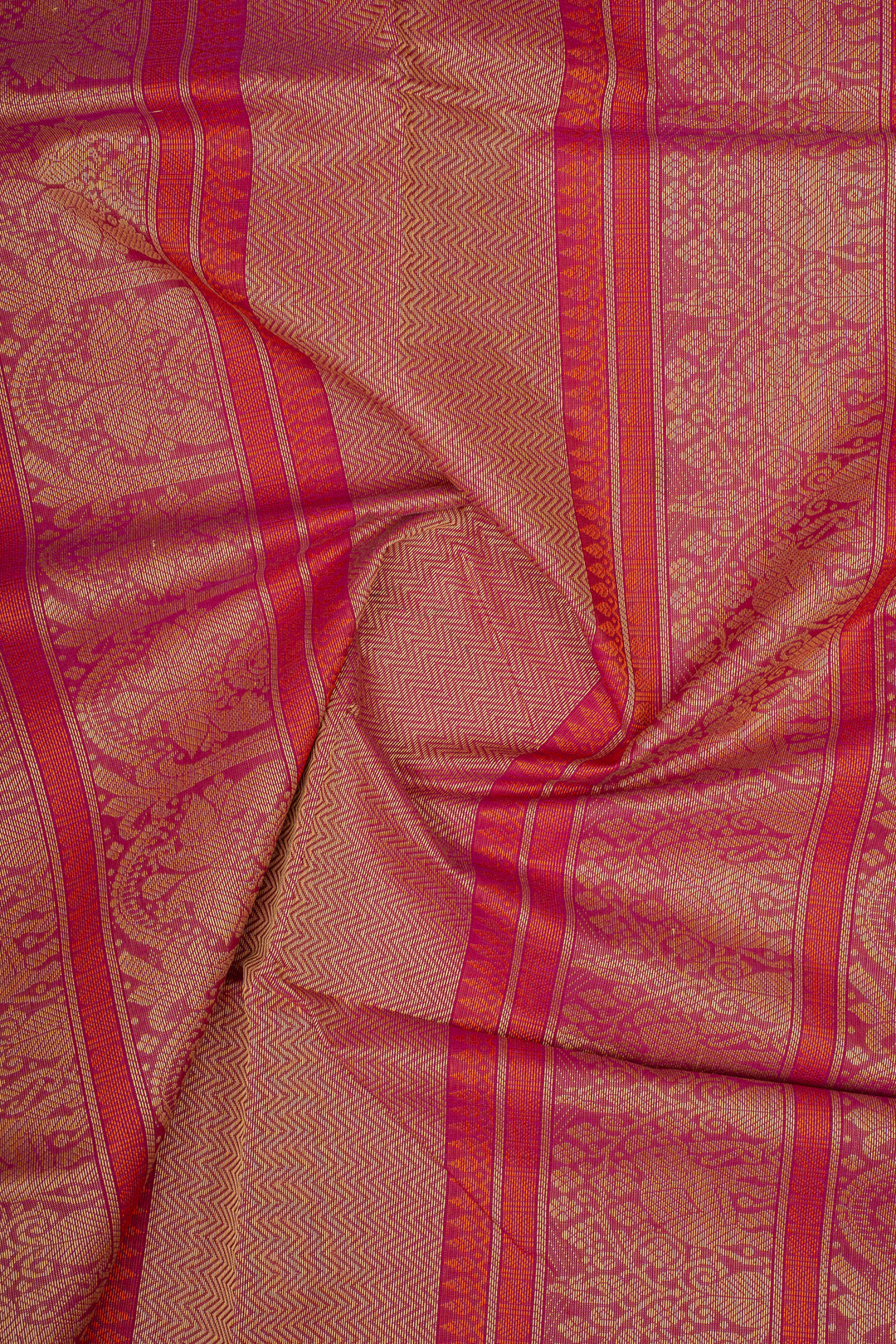 Pink Checks Pure Cotton Saree