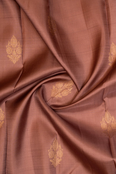 Raisin brown pure Kanchipuram silk saree