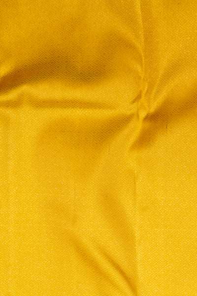 Golden Yellow Vanasingaram Brocade Kanchipuram Silk Saree - Clio Silks