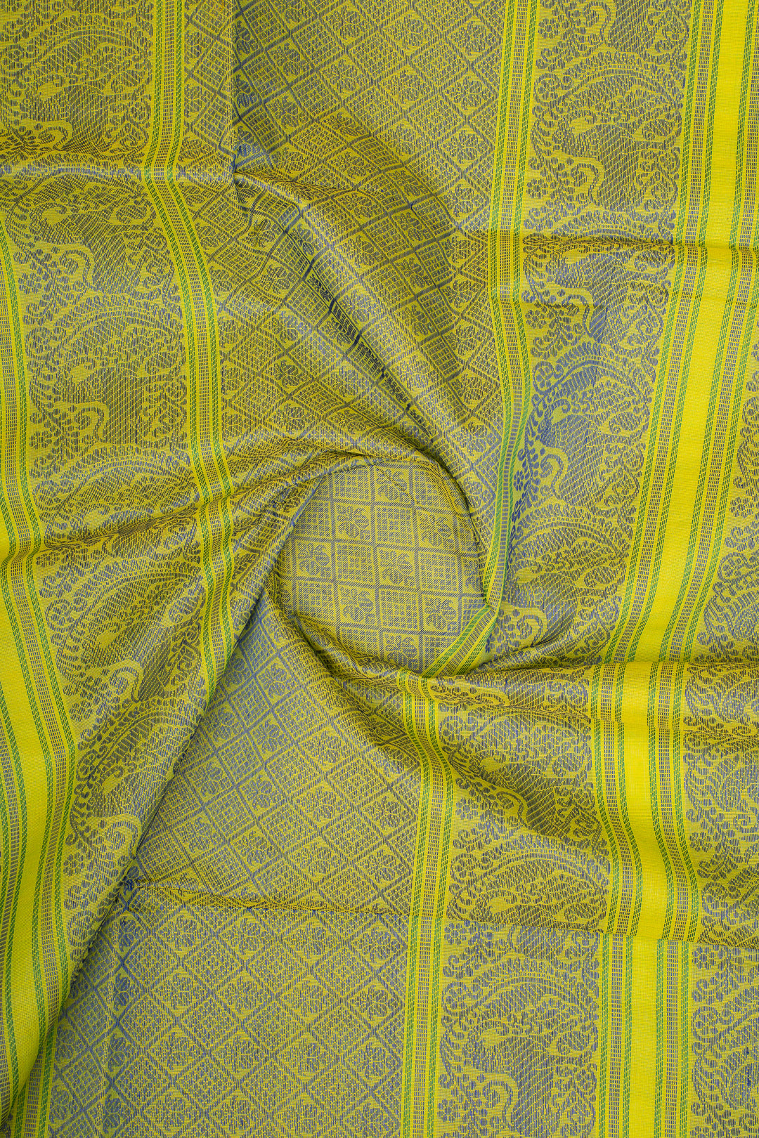 Mehandi Green Traditional Pure Cotton Saree