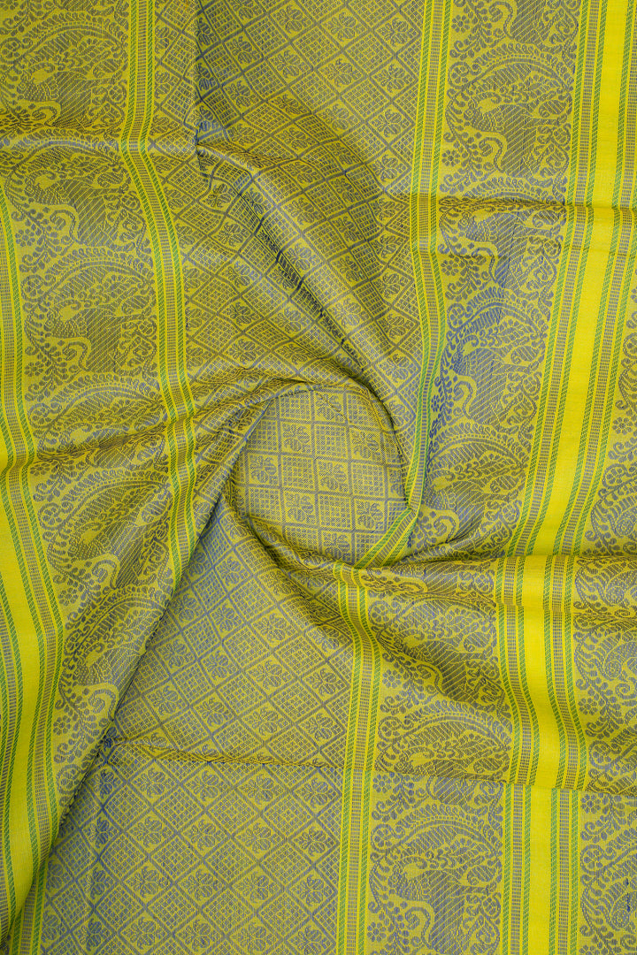 Mehandi Green Traditional Pure Cotton Saree