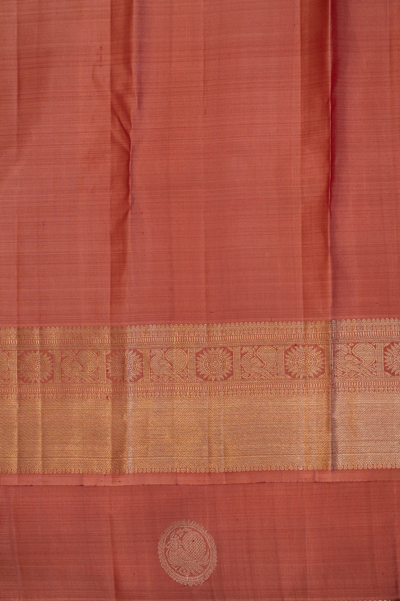 Rouge pink pastel pure Kanchipuram silk saree