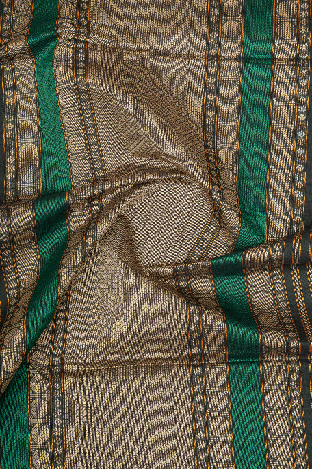 Mehandi Green Stripes Pure Cotton Saree