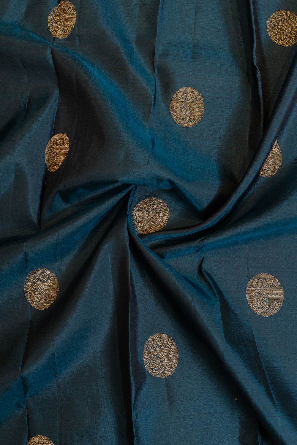 Aegean blue and mauve rettai pettu pure Kanchipuram Silk saree
