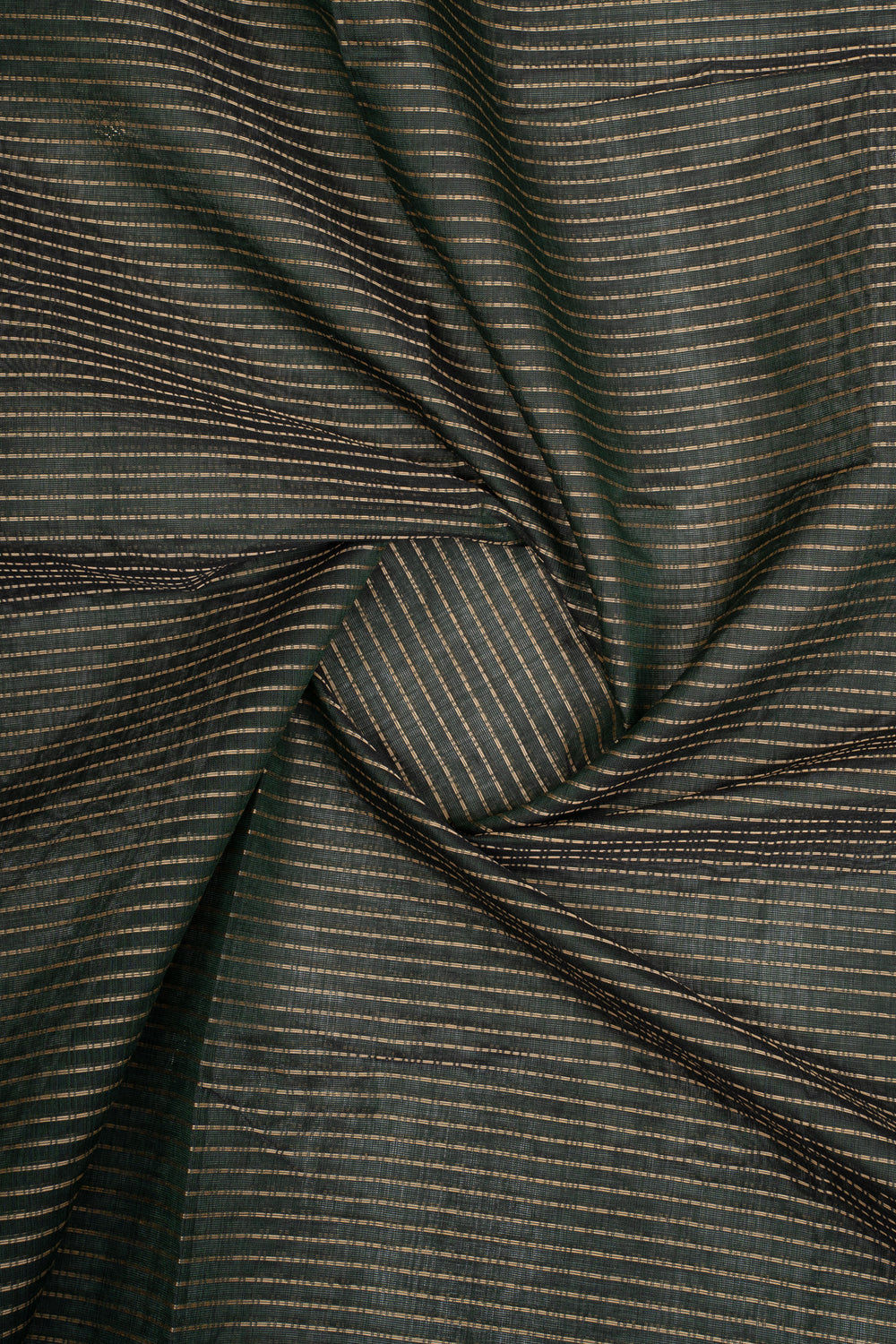 Mehandi Green Stripes Pure Cotton Saree