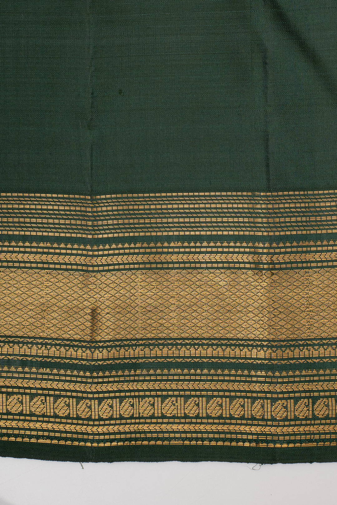 Bottle Green Traditional Pure Kanchipuram Silk Saree