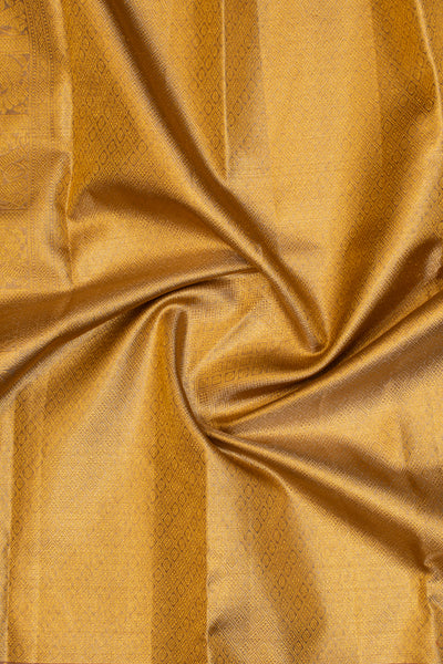 Silverish gold tissue Kanchipuram silk saree