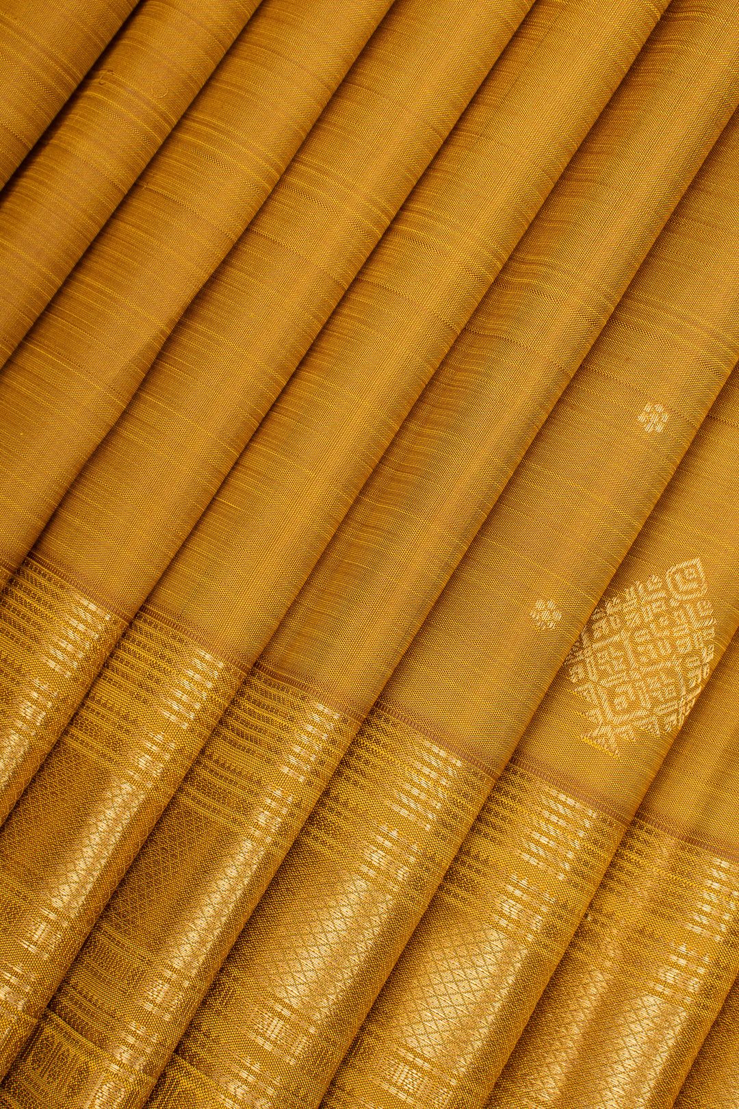 Mustard Traditional Pure Kanchipuram Silk Saree