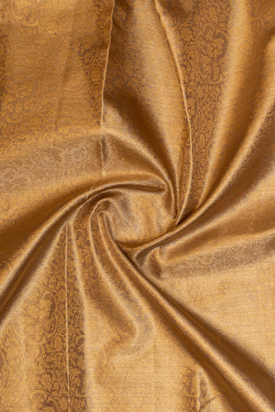 Silverish gold tissue Kanchipuram silk saree