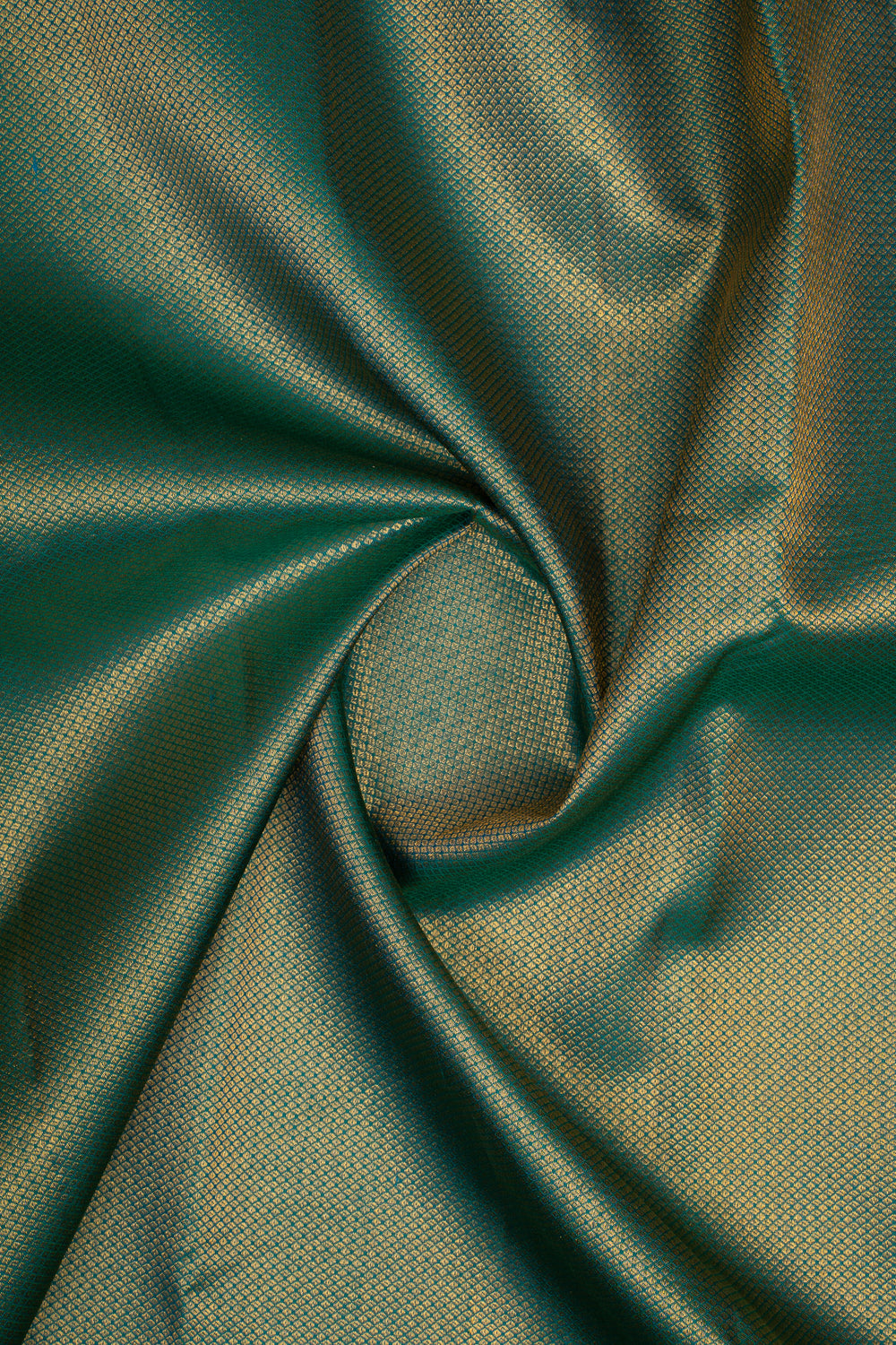 Peacock Blue Brocade Pure Kanchipuram Silk Saree