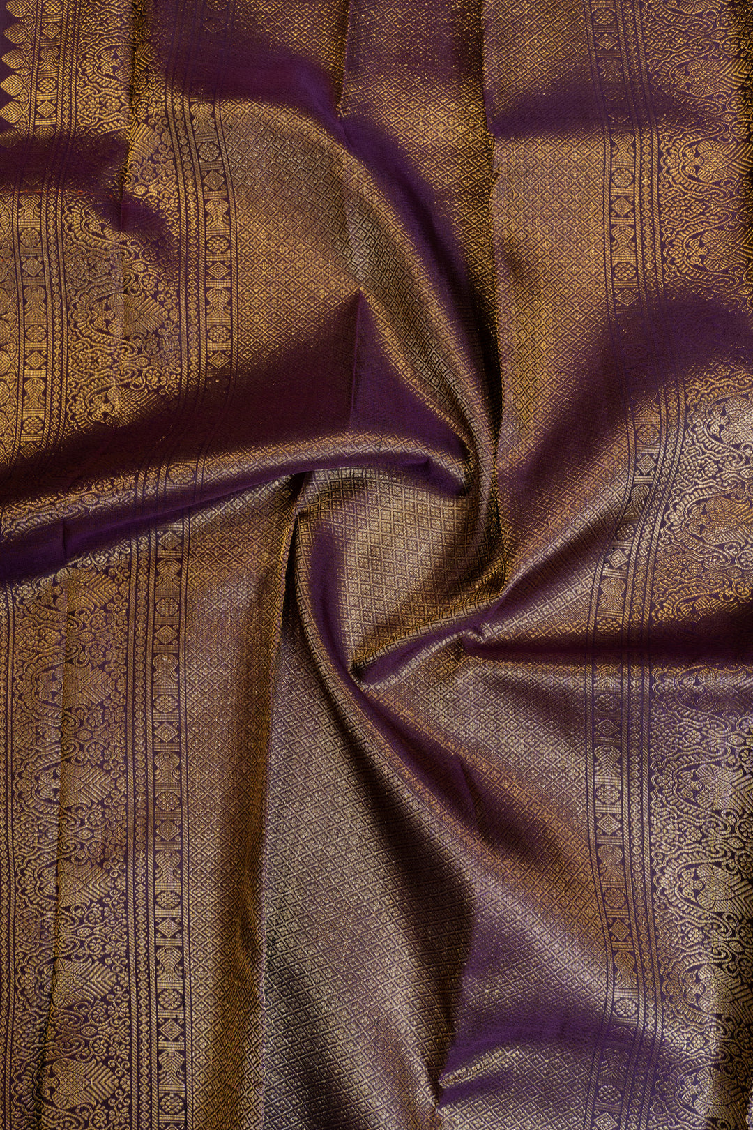 Rust maroon iruthalaipakshi pure Kanchipuram silk saree
