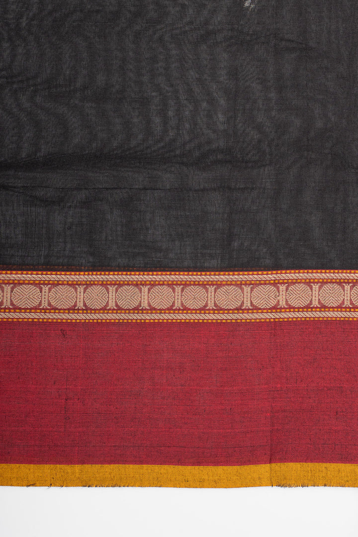 Black Stripes Pure Cotton Saree