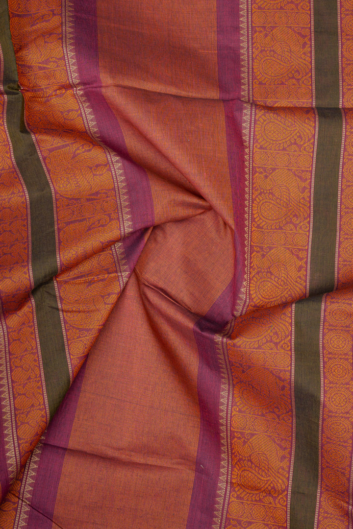 Pink Checks Pure Cotton Saree