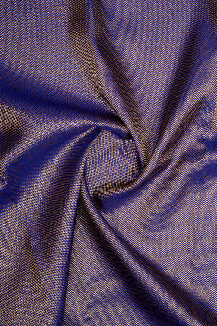 Royal Blue Temple Brocade Pure Kanchipuram Silk Saree