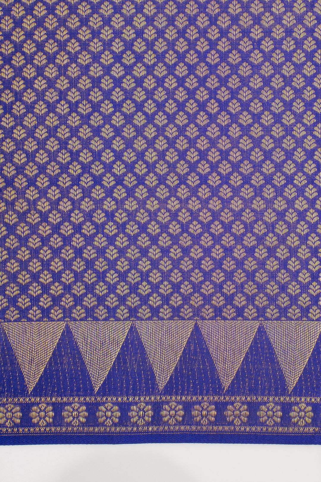 Royal Blue Temple Brocade Pure Kanchipuram Silk Saree