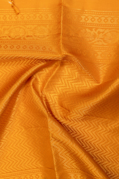 Emerald green and mustard pure soft silk saree