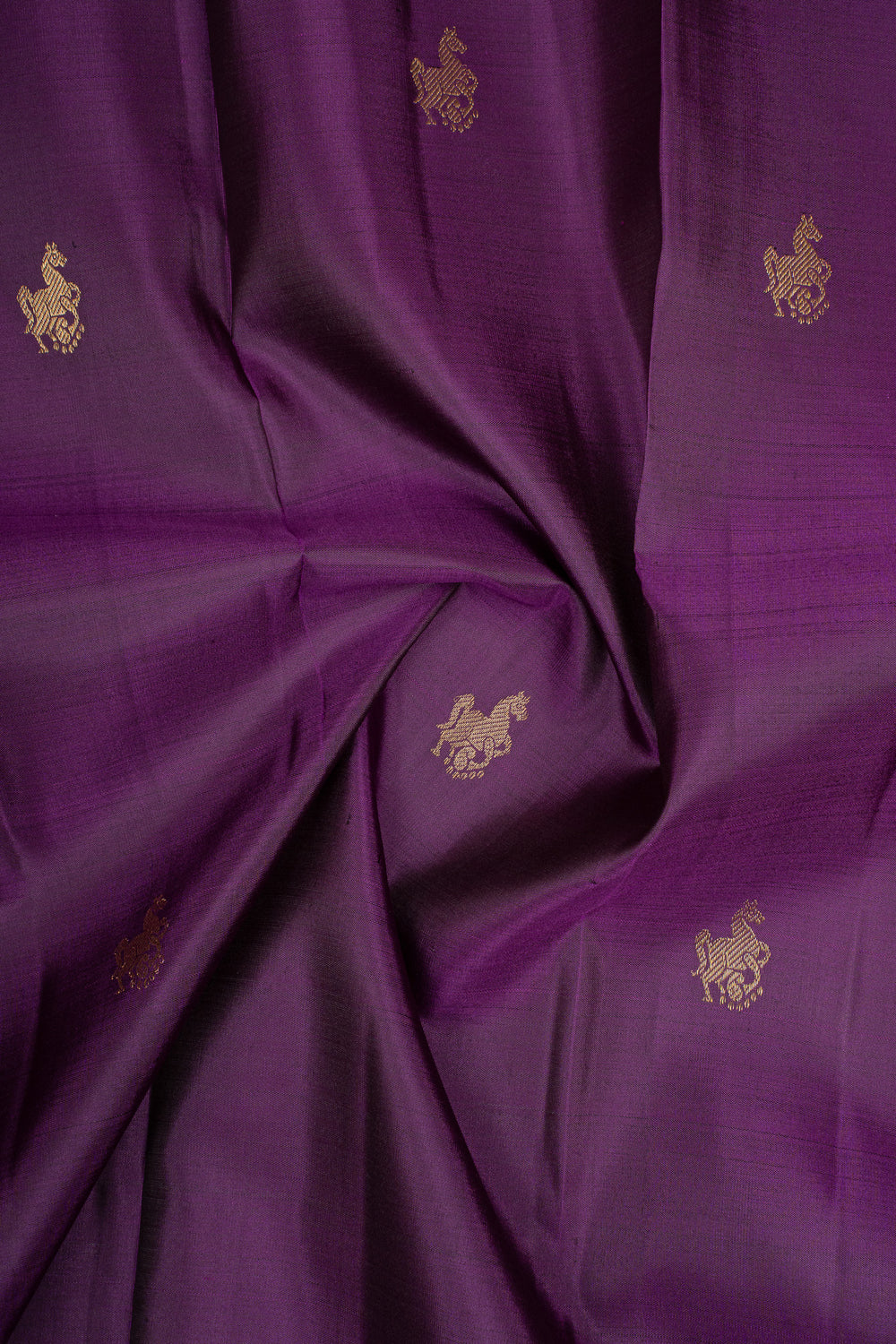 Purple and Brown Pure Kanchipuram Silk Saree