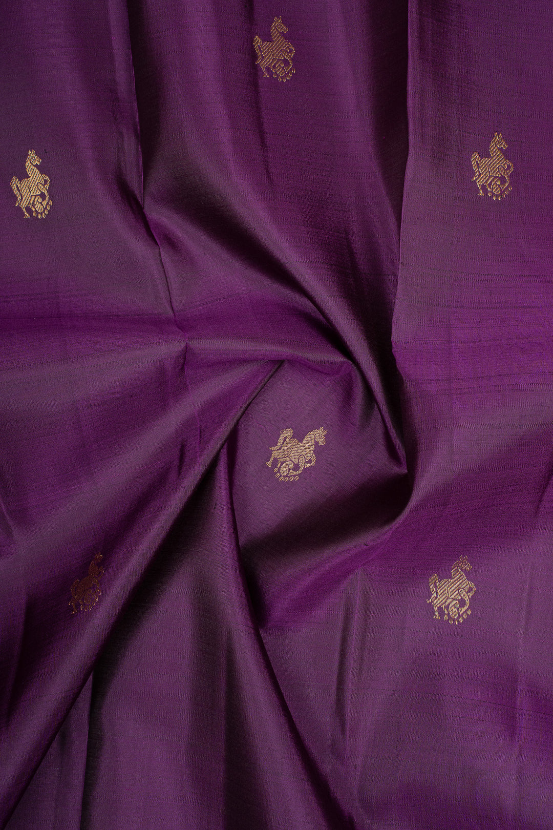 Purple and Brown Pure Kanchipuram Silk Saree