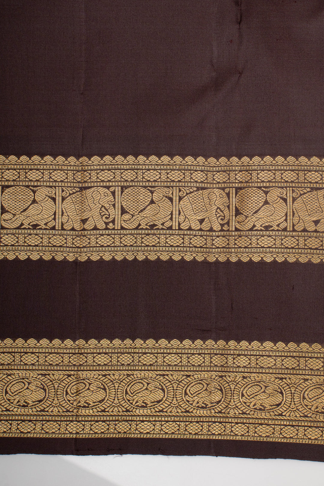 Purple and Brown Pure Kanchipuram Silk Saree