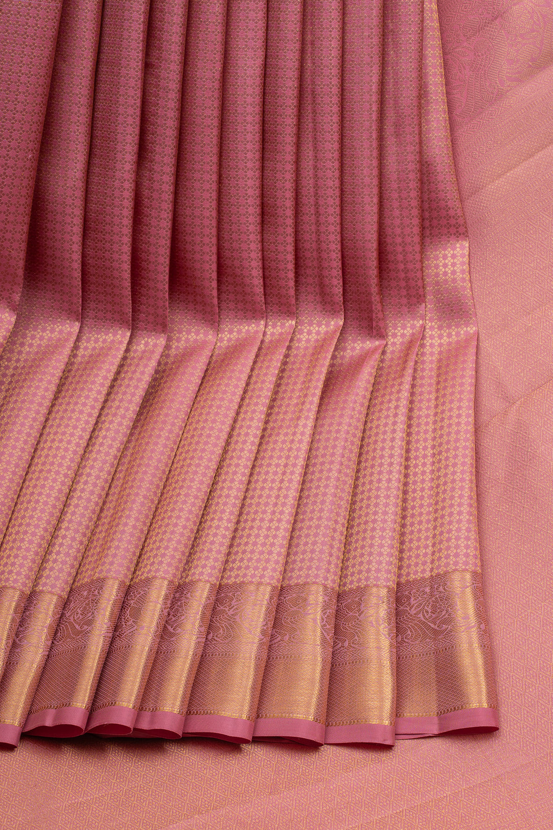 Baby Pink Traditional Pure Kanchipuram Silk Saree