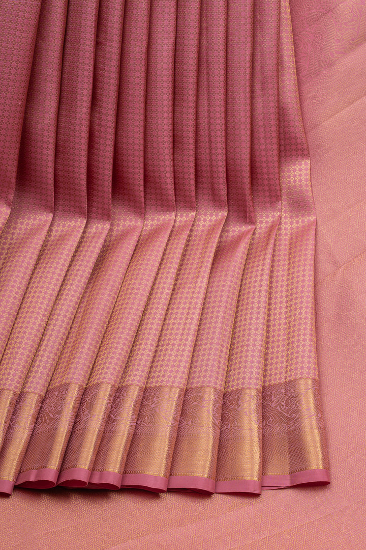 Baby Pink Traditional Pure Kanchipuram Silk Saree