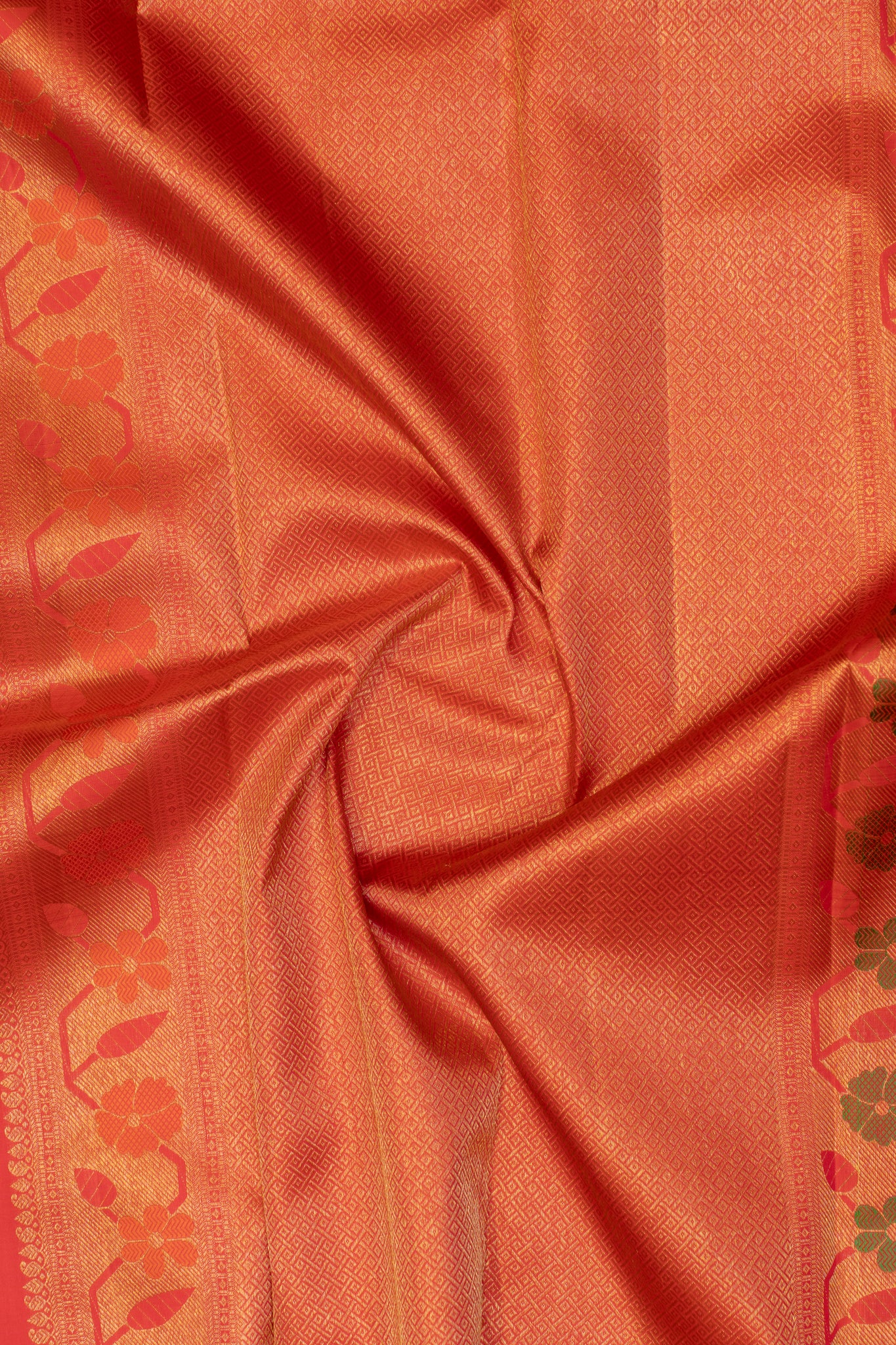 Oyster cream Paithani pure zari Kanchipuram silk saree