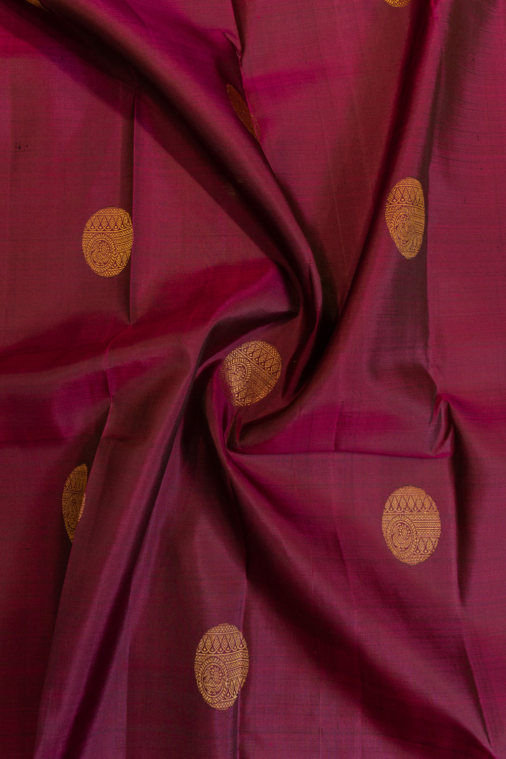 Boysenberry purple rettai pettu pure Kanchipuram silk saree