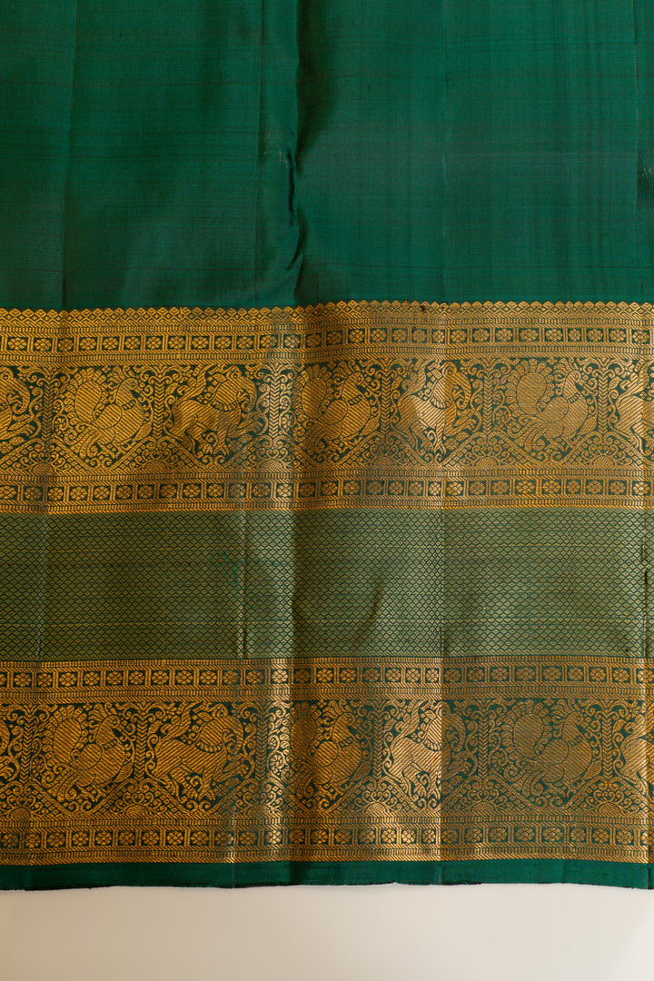 Boysenberry purple rettai pettu pure Kanchipuram silk saree