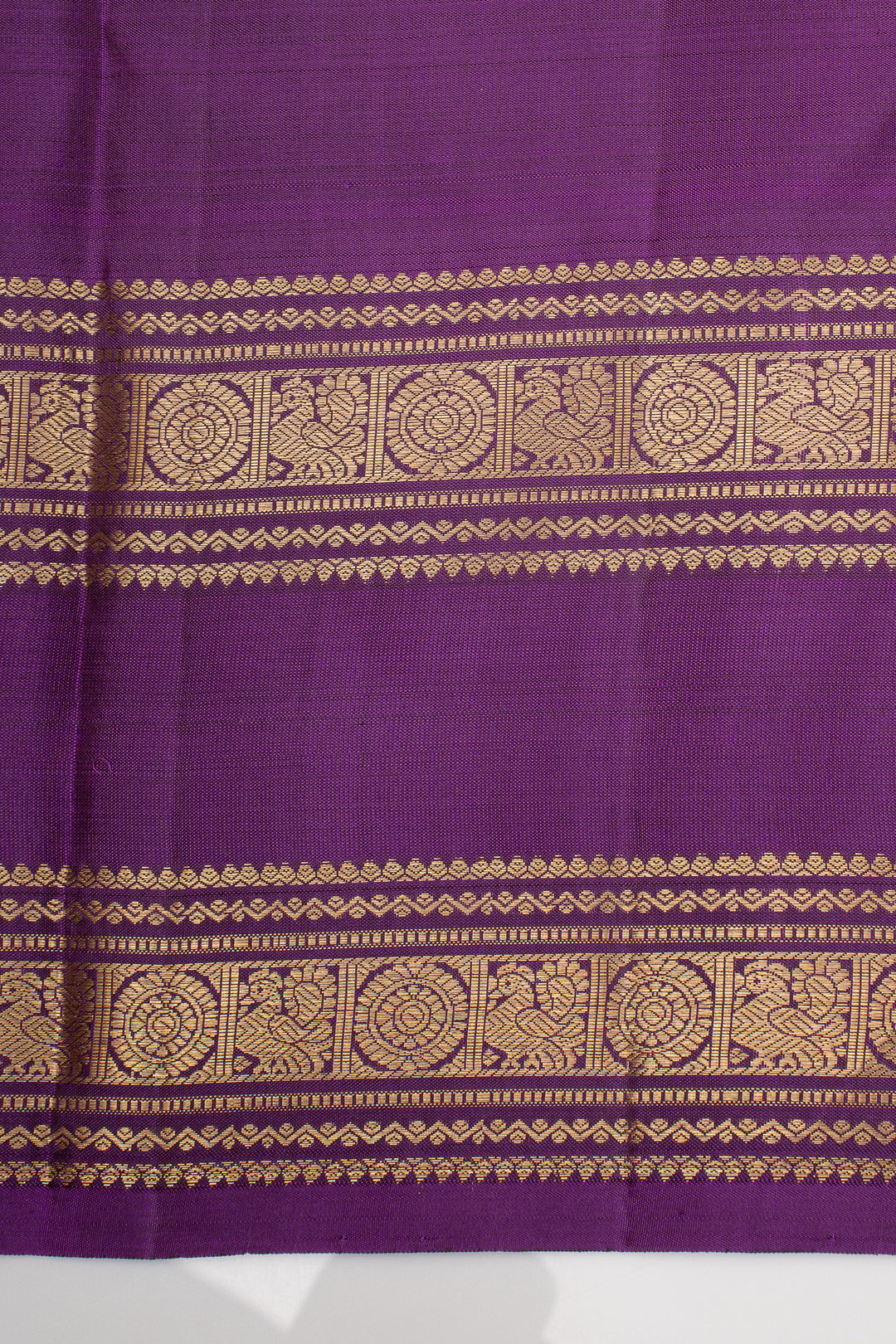 Anandha Blue and Jamun Pure Kanchipuram Silk Saree
