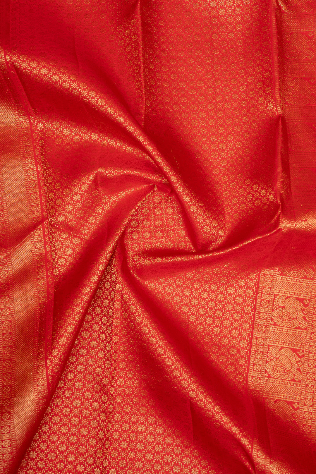 Maroon and Red Stripes Pure Kanchipuram Silk Saree