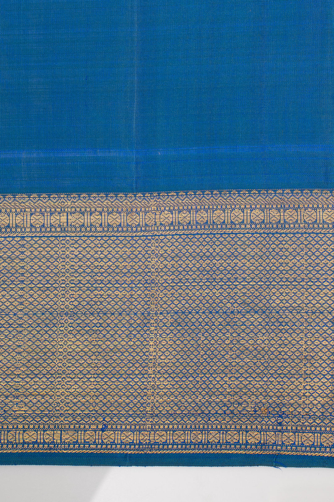 Peacock Blue Traditional Pure Kanchipuram Silk Saree