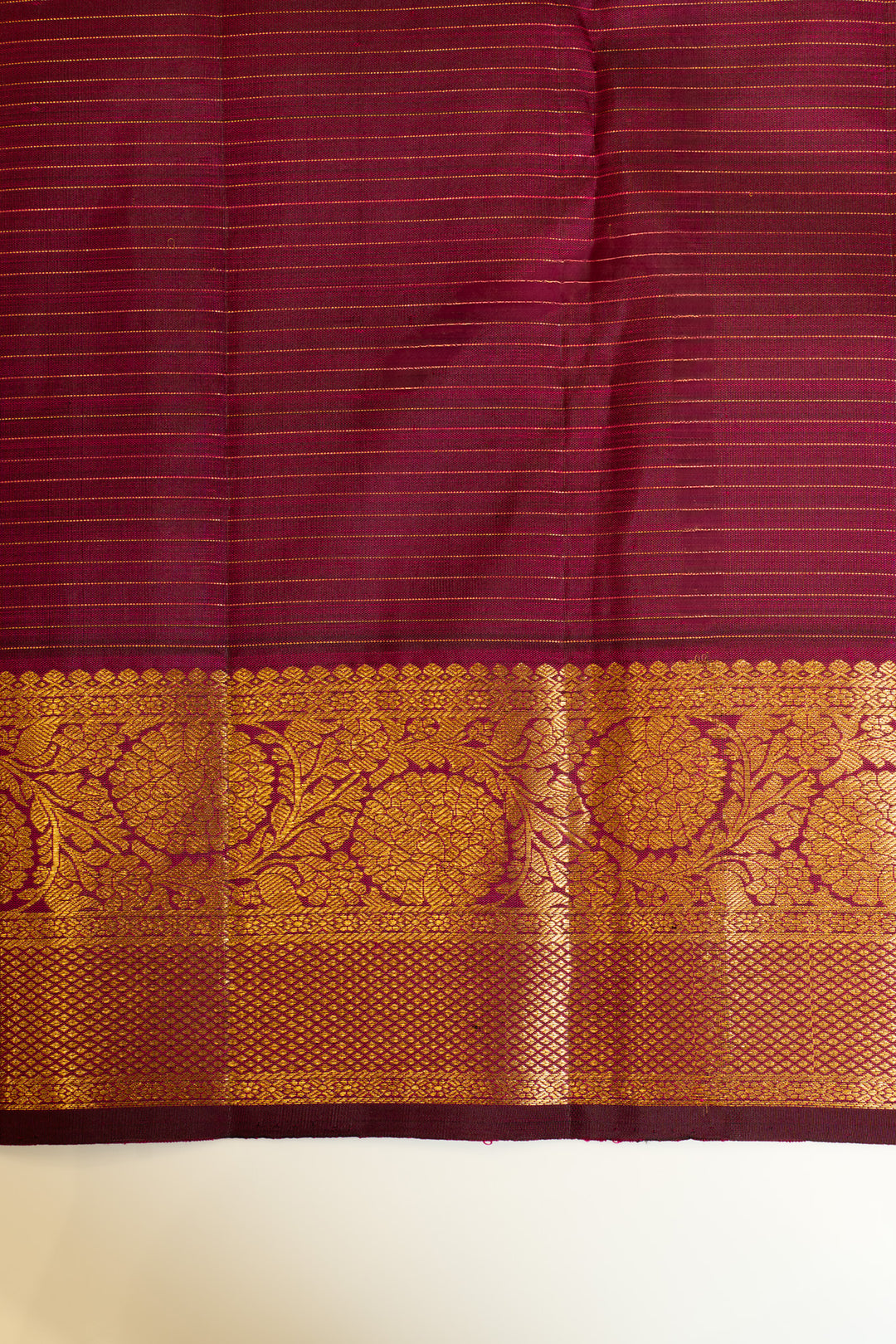Magenta purple vairaoosi pure Kanchipuram silk saree