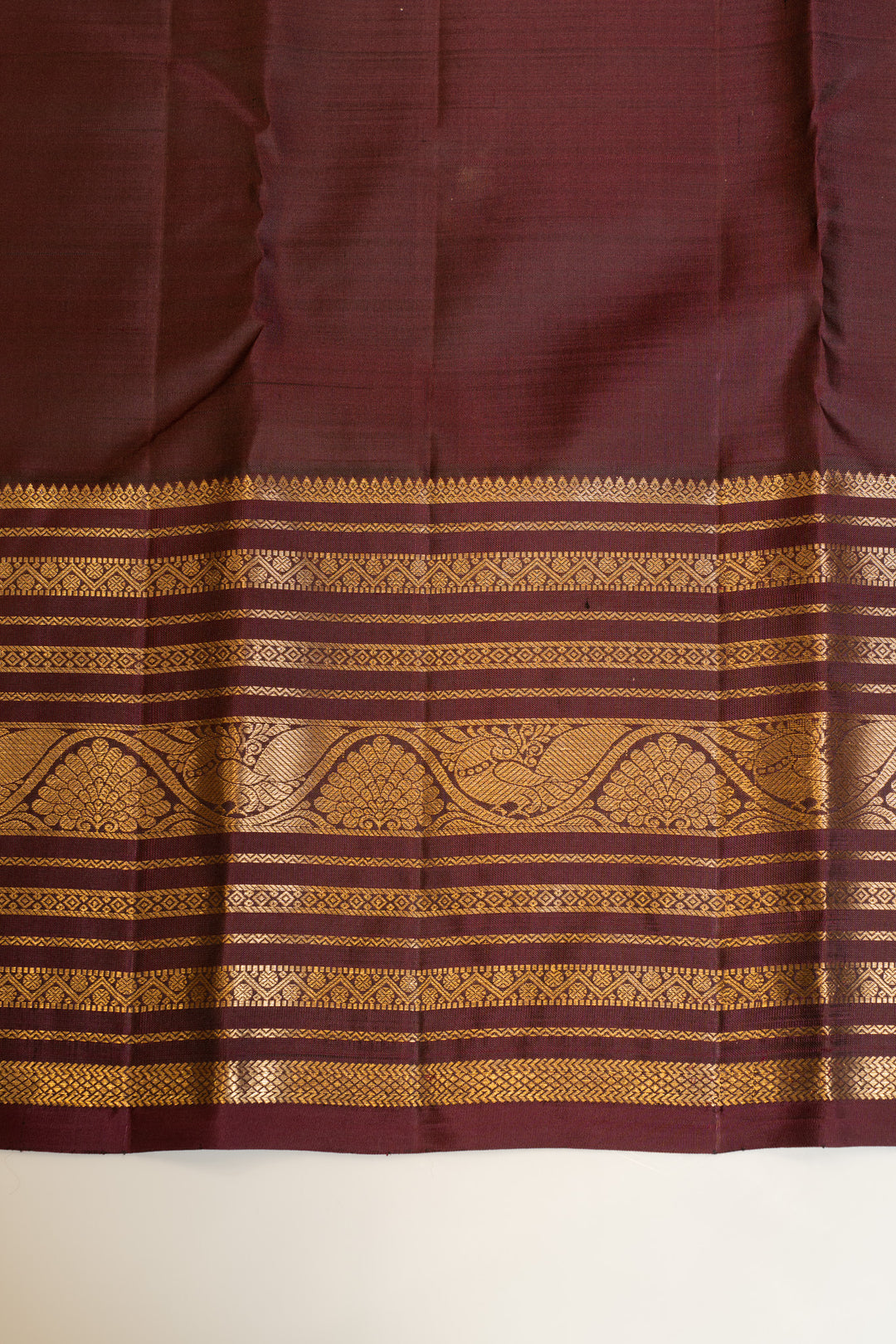 Anandha blue and brown traditional pure Kanchipuram silk saree