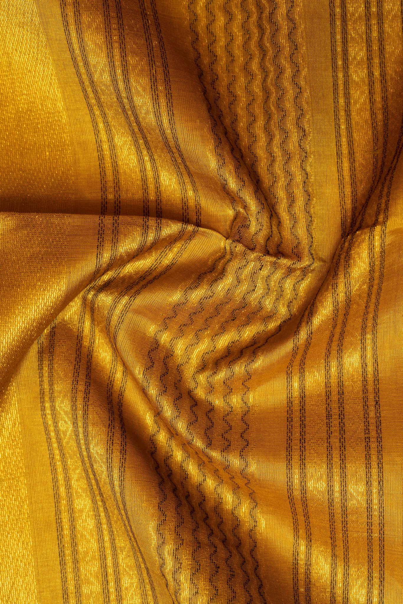 Cream and Mustard Handwoven Pure Silk Cotton Saree - Clio Silks