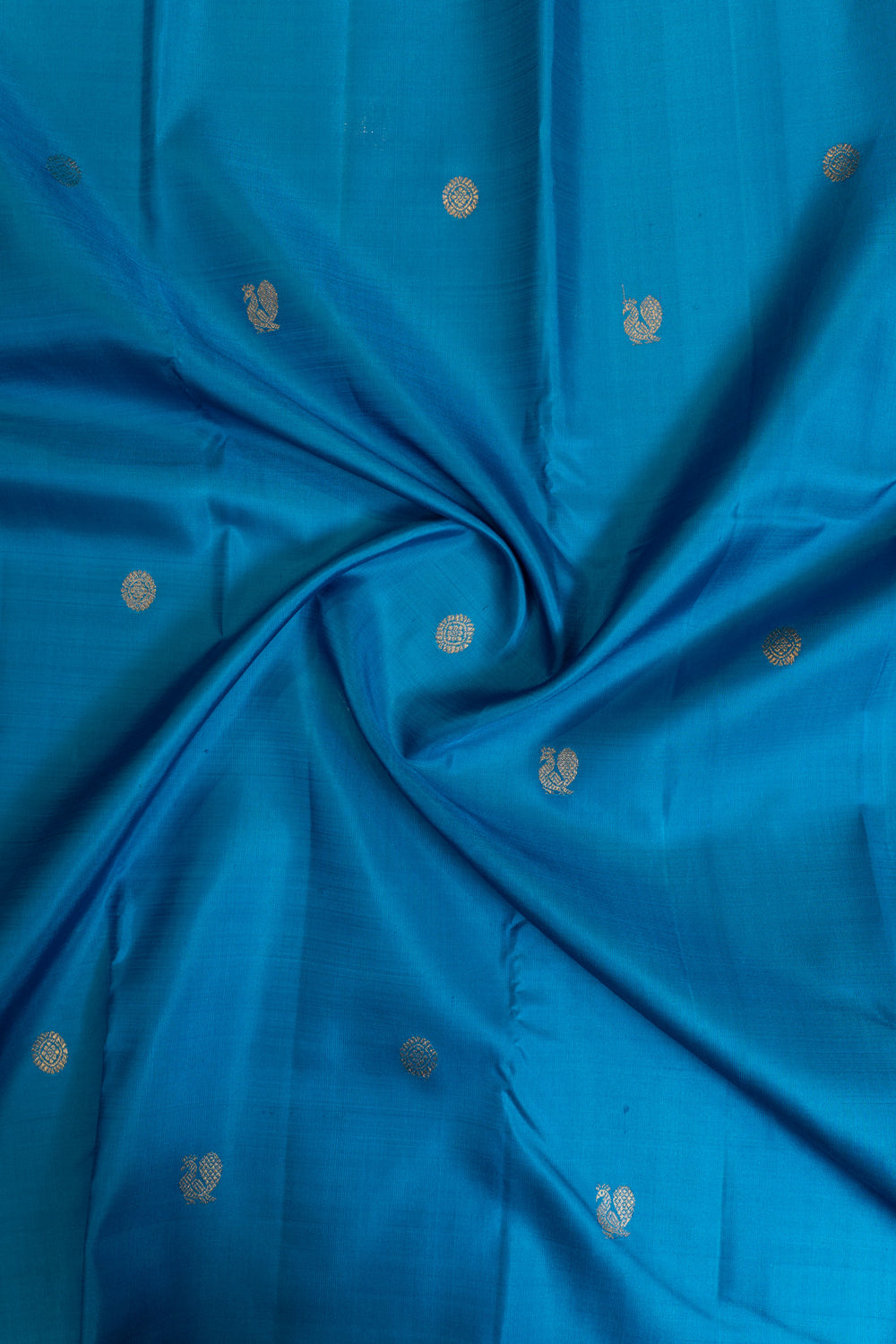 MS blue and red traditional Kanchipuram silk saree