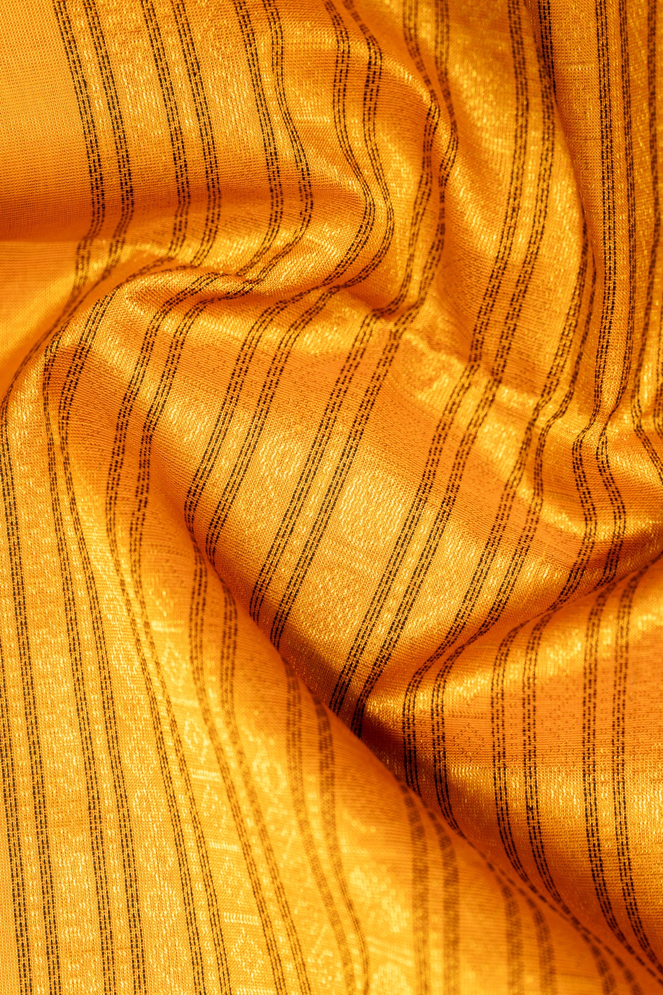 Ink Blue and Mustard Handloom Pure Silk Cotton Saree - Clio Silks