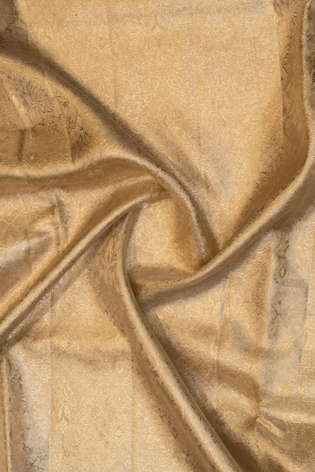 Silver gold pure tissue Kanchipuram silk saree