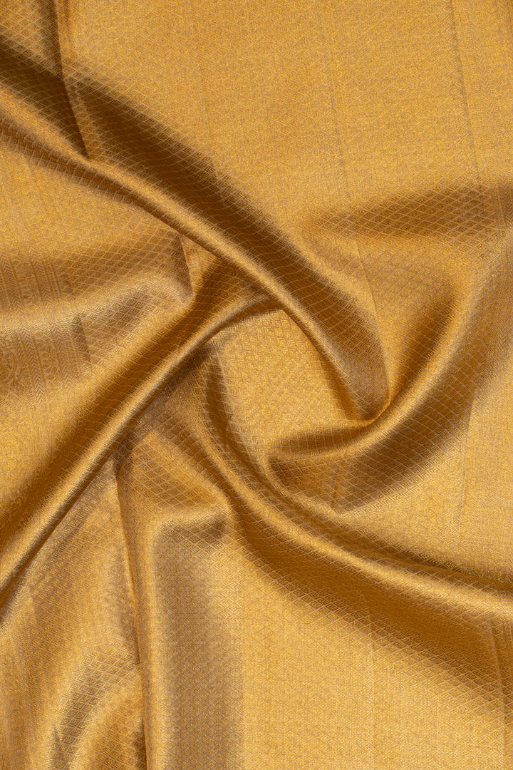 Gold tissue floral pure Kanchipuram silk saree